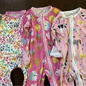 Little Sleepies Onesies Bundle - 3x LOT - 3-6months